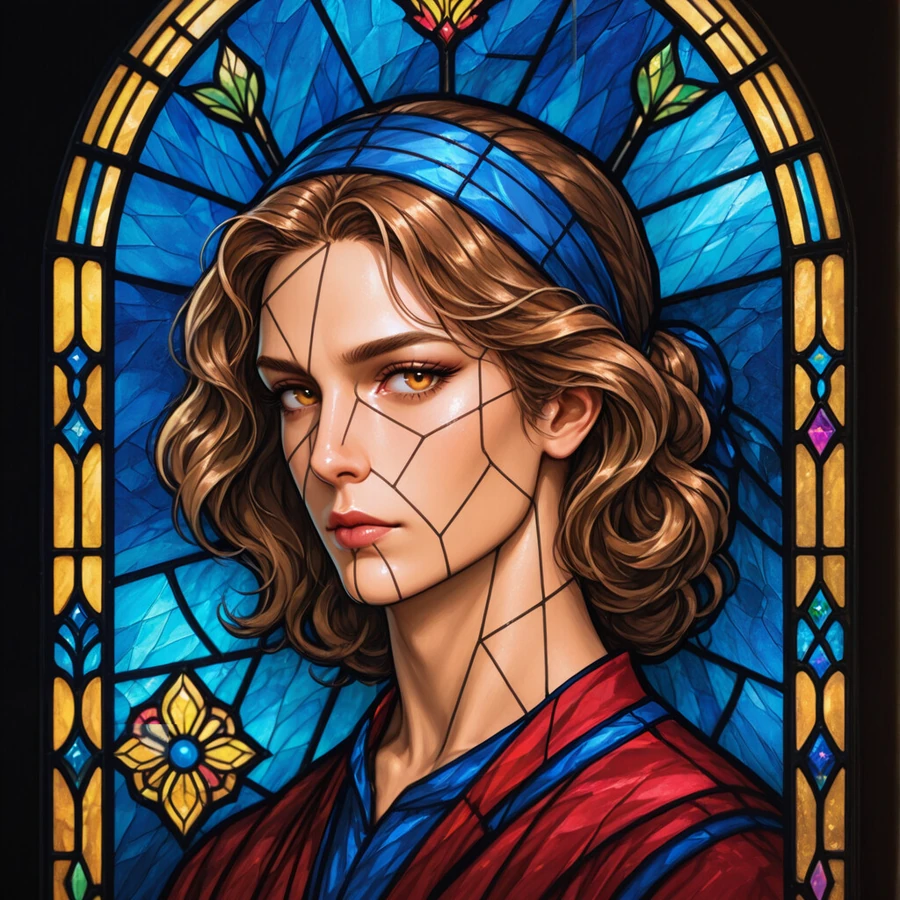 Liturgy profile avatar in stained-glass style